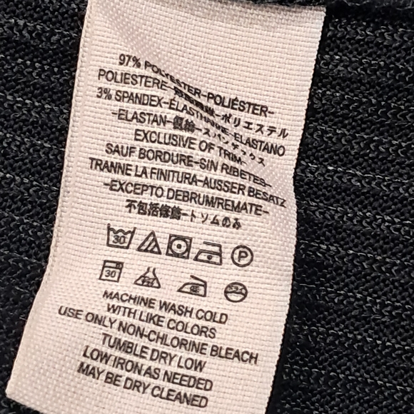 Free People Black Ribbed Pencil Skirt with Front Slit - Size M Like New - Picture 7 of 13